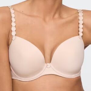 NWOT Mary Jo Tom Plunge Bra 34F in Caffe Latte